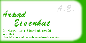 arpad eisenhut business card